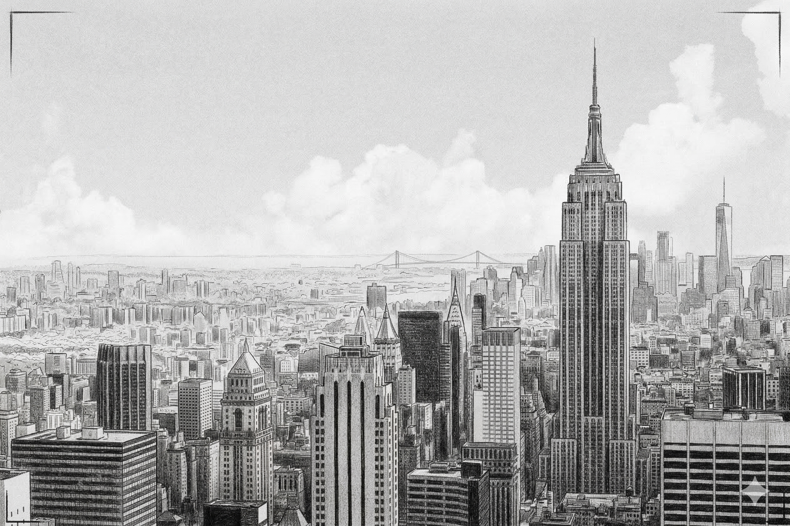 Financial district skyline